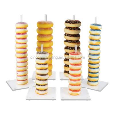 China Modern Easy Assembly Acrylic Donut Display Decorating Stand Holder For Wedding Birthday Party for sale