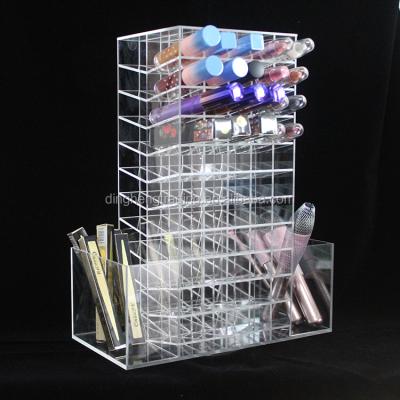 China 110 Grids Modern and Luxury Clear Acrylic 360 Rotating Makeup Box Organizer Cosmetics Lipsticks Storage for sale