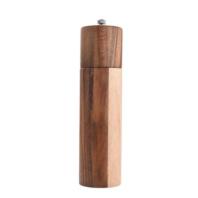 China Wholesale Viable Salt and Spice Mill Wooden Manual Salt and Pepper Grinder Mill Wooden Salt and Pepper Grinder Set for sale