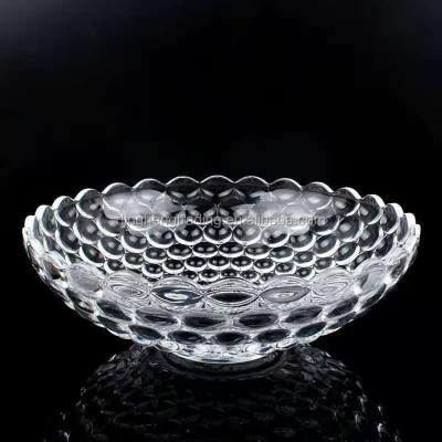 China Sustainable Wholesale European Style Large 12 Inch Serving Fruit Dish Salad Bowl Clear Glass Glass for sale