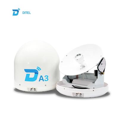 China Ditel A3 33cm Ku Band Mini Marine Satellite TV Antenna On Boat TV Antenna 200*170*43mm for sale