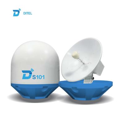 China ASA/White Ditel S101 KU Band Satellite Gps Receiver Portable Communication 100cm Antenna Mobile Outdoor Marine Dish TV Antenna for sale