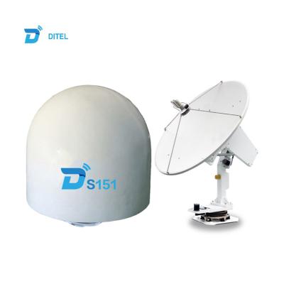 China Ditel S151 C Band Marine Satellite TV Antenna Receiver Dish 3 Axis Ku Band 150cm Gps Digital Internet Remote For Boat 25*18.5*4.39cm for sale