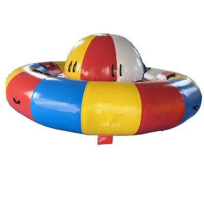 China PVC/TPU(0.9mm Premium Interactive Water Sport Game Equipment Adult Inflatable Disco Towable Boat for sale