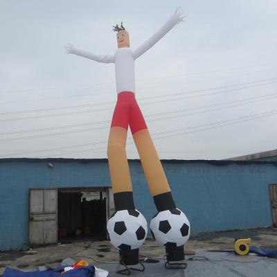 China Durable New Design Inflatable Sky Dancer Tow Feet Soccer Sky Dancer Costume for sale