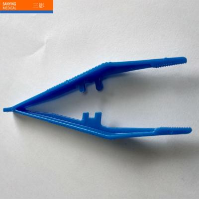 China Medical Surgical Cheap Price OEM Disposable Plastic Clamp, Plastic Tweezers, Plastic Forceps for sale