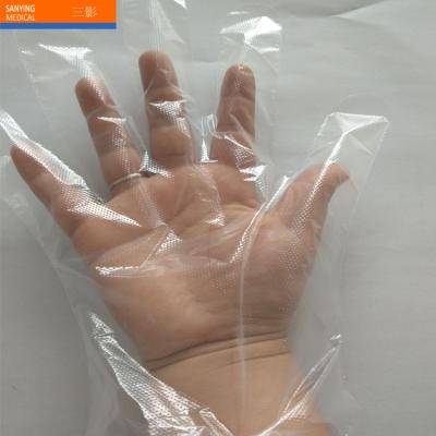 China Medical Examination And Protective Color Standard PE Transparent Medical Disposable Glove for sale