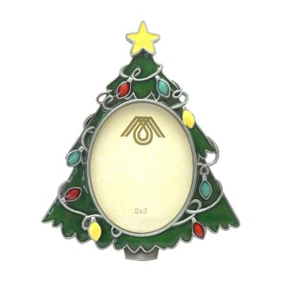 China CHRISTMAS TREE SHAPE METAL PHOTO IMAGE MINI Christmas tree decoration for sale