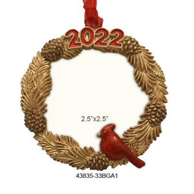 China Metal MANUFACTURER CHRISTMAS TREE ORNAMENT DECORATION FRAME ORNAMENT CARDINAL for sale