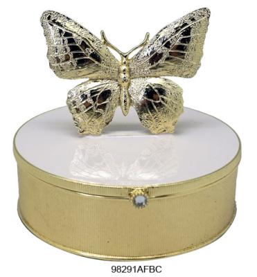 China Zinc Alloy WHOLESALE CUSTOMIZED LEAVE MATERIAL BUTTERFLY AROUND SQUARE SHAPE SILVER COLOR METAL TRINK BOX JEWELRY BOX JEWELRY BOX for sale