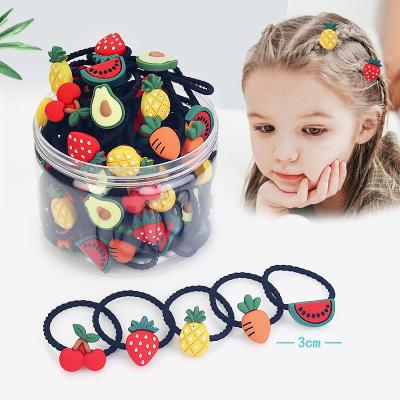 China 30pcs/box Cute Cartoon Baby Elastic Hairband Headwear Girl Elastic Band Hair Accessories for sale