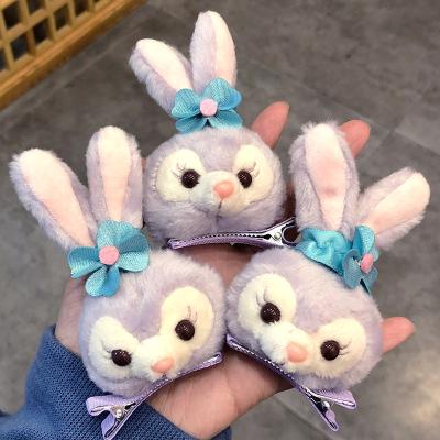 China Hot Selling Cute Bunny Hairpin Small Rabbit Hair Clip Cartoon Doll Cloth Stella Rabbit Hair Accessories For Girls for sale