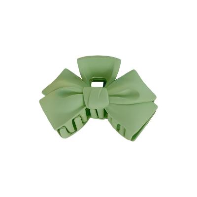 China Candy Color Large Bowknot Claw Clip Hair Clip Plastic Fashion Frosted Soft Hair Accessories For Women 202 for sale