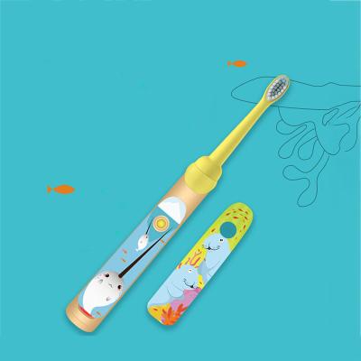 China Private Custom Cartoon Battery Operated Sonic Electric Toothbrush For Kids Silicone Logo Children Smart Tooth Brush for sale