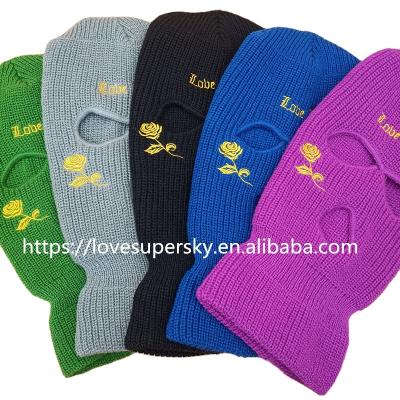 China A02 Rose style JOINT style skimask many colors 3 holes balaclava new style cycling warmmask for sale