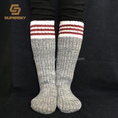 China G109 Daily Life Thick Girl Sock Knitting Christmas Knit Slipper Socks for sale