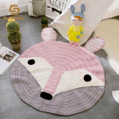 China Anti-pilling Children Crawling Floor Crochet Animal Blanket Handmade Crochet Baby Blanket Hand Throw Blanket for sale