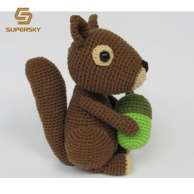 China Custom plush crochet animal amigurumi eichhornchen amigurumi crochet handmade crochet animal stuffed toys for sale