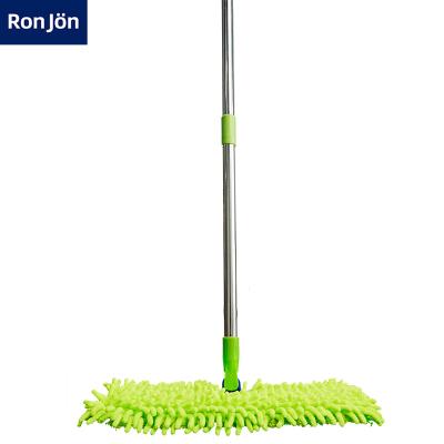 China New Design Durable Detachable Flat Floor Double Floor Broom Easy Cleaning Household Chenille Easy Cleaning Side Wet Mop for sale