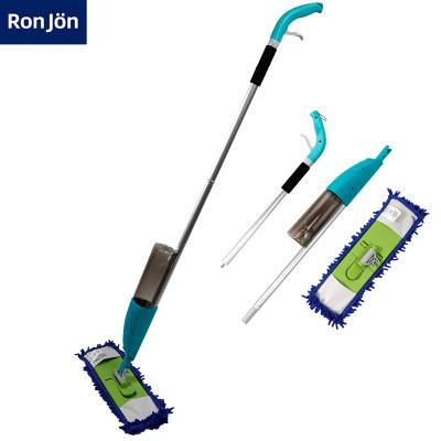 China Viable Popular Floor Cleaning Crawler Replacement Bottle Spray Wet Easy Broom Rectangle Flat Broom With Sprayer for sale