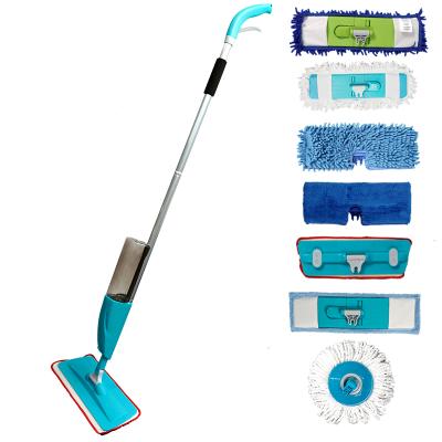 China Sustainable Floor Replacement Mop Head Floor Care Water Spray Flat Wet & Dry Mops for sale