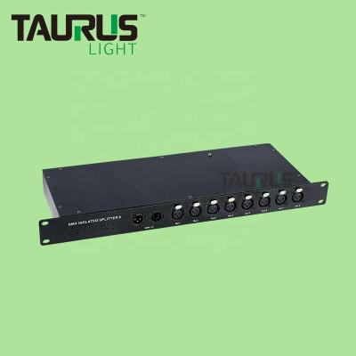 China DMX Isolated Splitter 8 Ways Console DMX 512 LED Signal Splitter DIS8 for sale