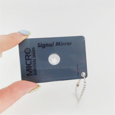 China Reflective Rescue Signals JK-LM-003 Multifunctional Equipment Survival Mini Starflash Signal Mirror Outdoor 6-In-1 Super Mirror Survival for sale