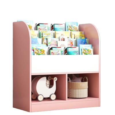 China 3 Layer Adjustable Children's Shelf (Other) Floor Bedroom Shelf Toy Storage Cabinet For Living Room Small for sale