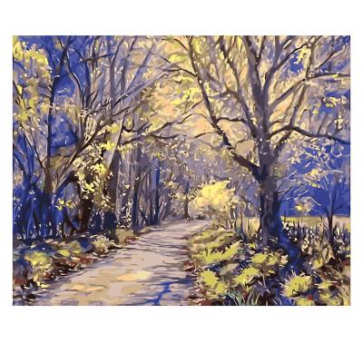 China Home decoration; gifts ; wedding decoration 50x40cm oil painting forest picture digital coloring by gift digital painting wholesale for sale