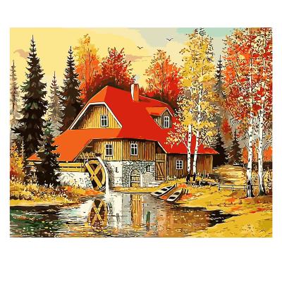 China Home decoration; gifts ; Wedding Decoration 50x40cm Digital Oil Painting Landscape Pictures Colored By Digital Painting Gifts for sale