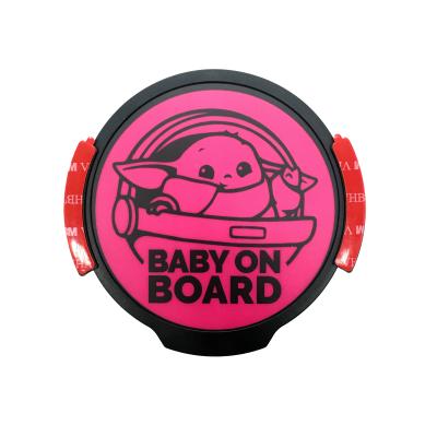 China Popular LED Light Motion Sensor Car Sticker For Baby On Board LED Lighting Car Battery Operated Badge for sale