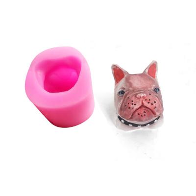 China Hot Sales Western Style 3D Dog Cake Soap Mold Silicone Candle Moldsilicone Animal Candle Molds Festival Scented Candle Making for sale