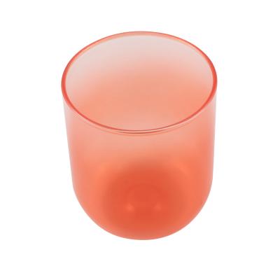 China Luxury custom frosted glass jar for candle vessel with lid packing holder factory price China for sale