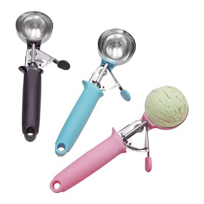 China Multifunctional Viable Professional With Trigger Ice Cream Scoop Stainless Steel With Trigger Cookie Scoops Set for sale