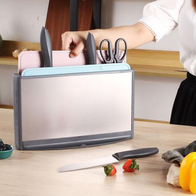 China Convenient Kitchen Viable Universal Storage and Cutting Board Clever Design Knife and Stainless Steel Sterilizer Holder for sale