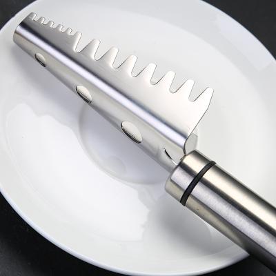 China Wholesale Stocked Stainless Steel Durable Silver Fish Scale Cleaning Scraper Kitchen Utensils Instruments Peeler for sale