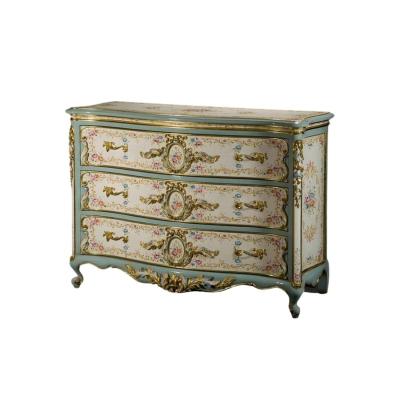 China European Customized Furniture Luxury Design Style Bucket Cabinet Fully Handmade Painted Furniture for sale