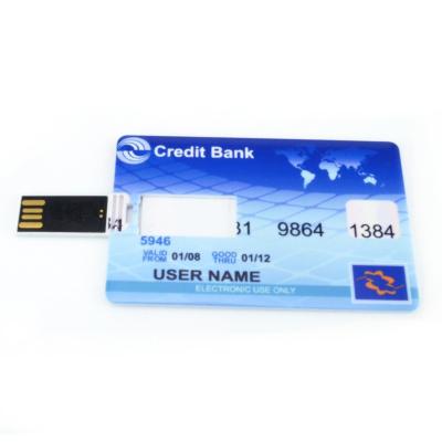 China Plastic Promotional Give Away Gift USB 2.0 3.0 4GB 8GB 16GB Business Bank Card USB Memory Flash Drive With Full Logo Printing for sale