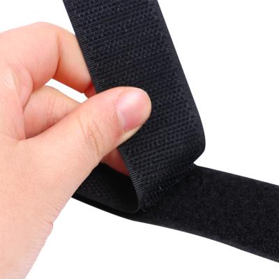 China Viable Factory Customize Sewing Hook High Quality Soft Black Tape Waist And Loop Tape Strap for sale