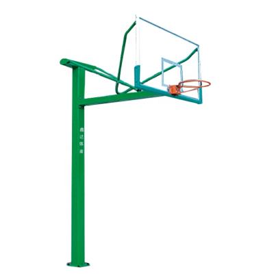 China Corrosion Resistance Outdoor Adjustable Square Basketball Tube In-ground Basketball Hoops Steel Pole System for sale