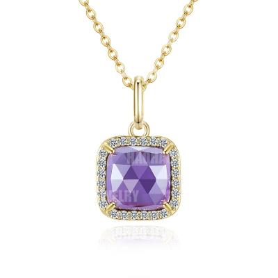 China Handmade Natural Amethyst Zircon JUPITER Handmade Jewelry Pendant Necklace for sale