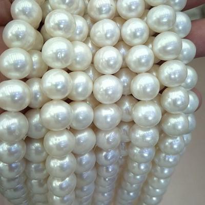 China With hole or without hole picture show real pearl wholesale high grade around 4mm white freshwater loose pearls for jewelry making for sale