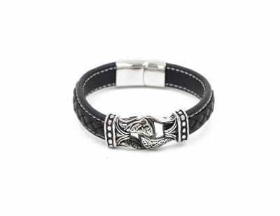 China 2022 Fashionable wholesale hot product eagle men's leather bracelets for sale