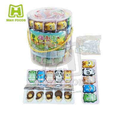 China Lovely animal shape sweet tasty chocolate with cookie animal shaped for sale