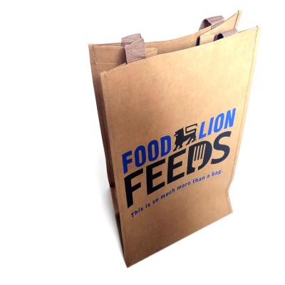 China Eco Friendly Custom Printing Recyclable Gift Brown Kraft Paper Handle Bags for sale