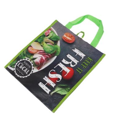 China 2021 Newest Fold Folding Tote Pp Laminated Non Woven Shopping Bag for sale