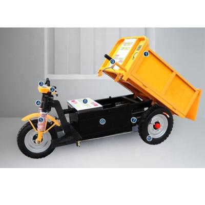 China Electric Cargo Mining And Construction Stack 3 Wheels Dumping Tricycle for sale