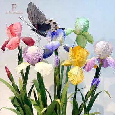 China Iris Decoration Artificial Purple Iris Flowers for Wedding Flowers and Window Display Decorations for sale