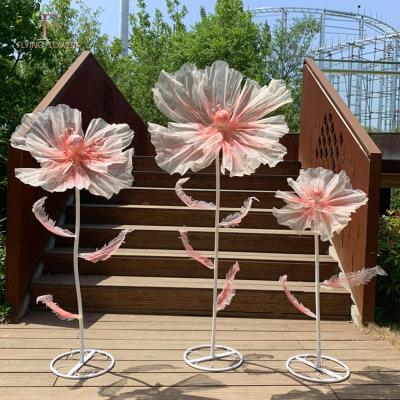 China Wedding wholesale artificial giant standing silk flower wedding and banquet decoration paper flower decoration flower for sale