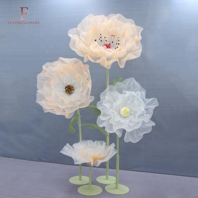 China Party decoration made of China high-grade organza artificial flowers for sale